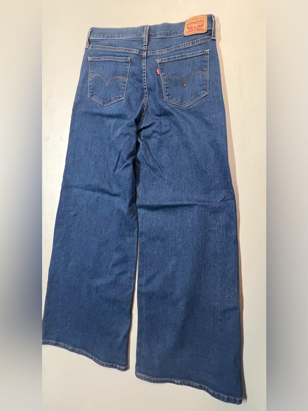 Levi’s 318 Shaping Wide Leg Jeans Women’s 30 W30 L32 Blue Stretch Denim - Picture 7 of 9